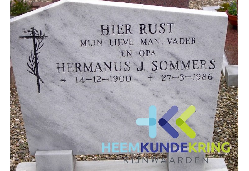 Grafstenen kerkhof Herwen Coll. HKR (10) H.J.Sommers